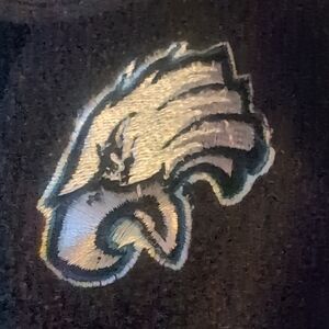 Vintage NFL Black Hoodie Philadelphia Eagles Full Zip Fleece